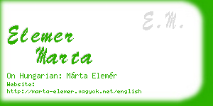 elemer marta business card